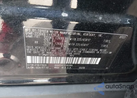 2022 Toyota Rav4 Hybrid Le z USA, uszkodzony, nr VIN 4T3MWRFV8NU072672